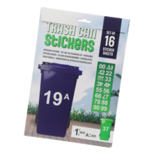 Stickervel voor afvalbak